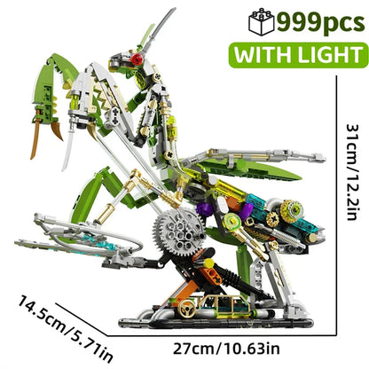 Luminous Mantis Robot - 999Pcs 3D Puzzle Building Set