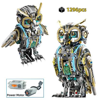 Motorized Owl - 1296Pcs Kinetic Steampunk Building Set