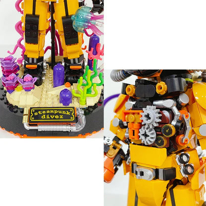 Steampunk Deep Sea Diver - 1287-Piece Building Block Model