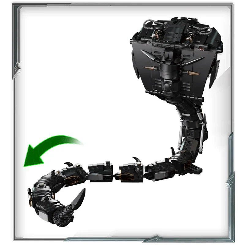 Cyber-Serpent Mechanical Snake - 1000+ Piece Technical Building Set