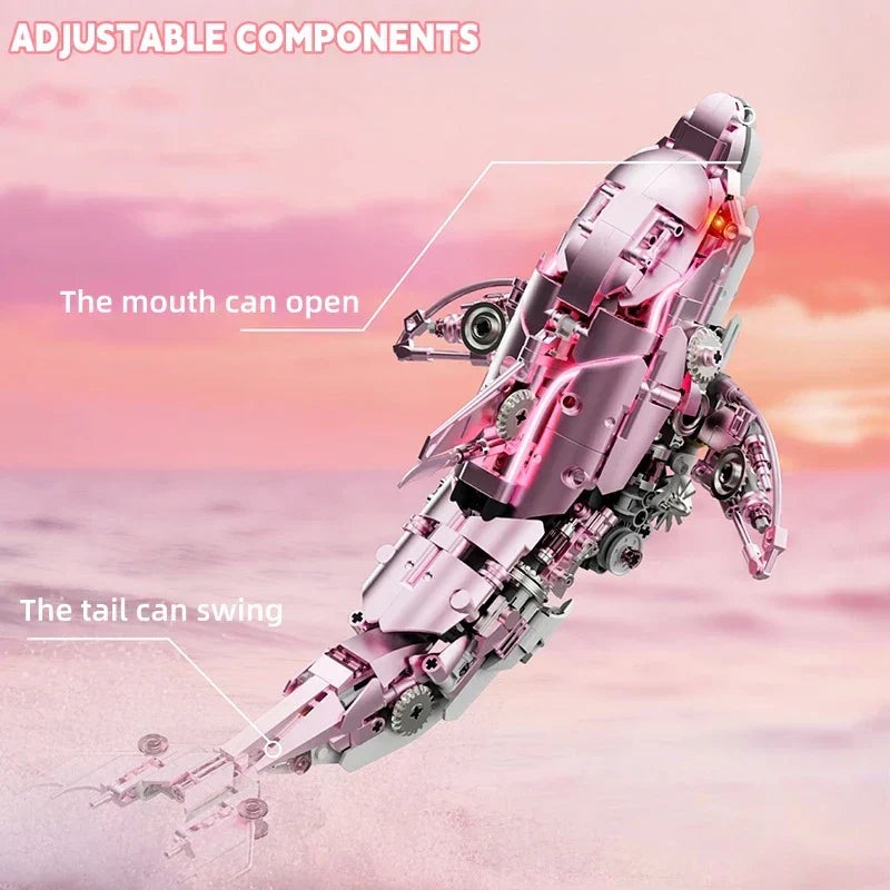 Mechanical Dolphin - 888Pcs Motorized MOC Building Set