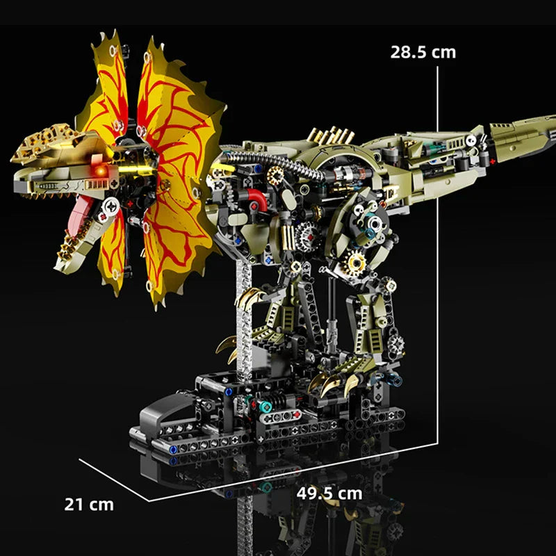 Jurassic Mechanical T-Rex & Dilophosaurus Building Block Set