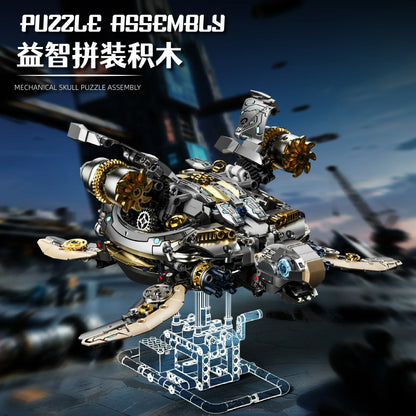 AquaMech Sea Turtle - 1277pc Mechanical Building Block Model