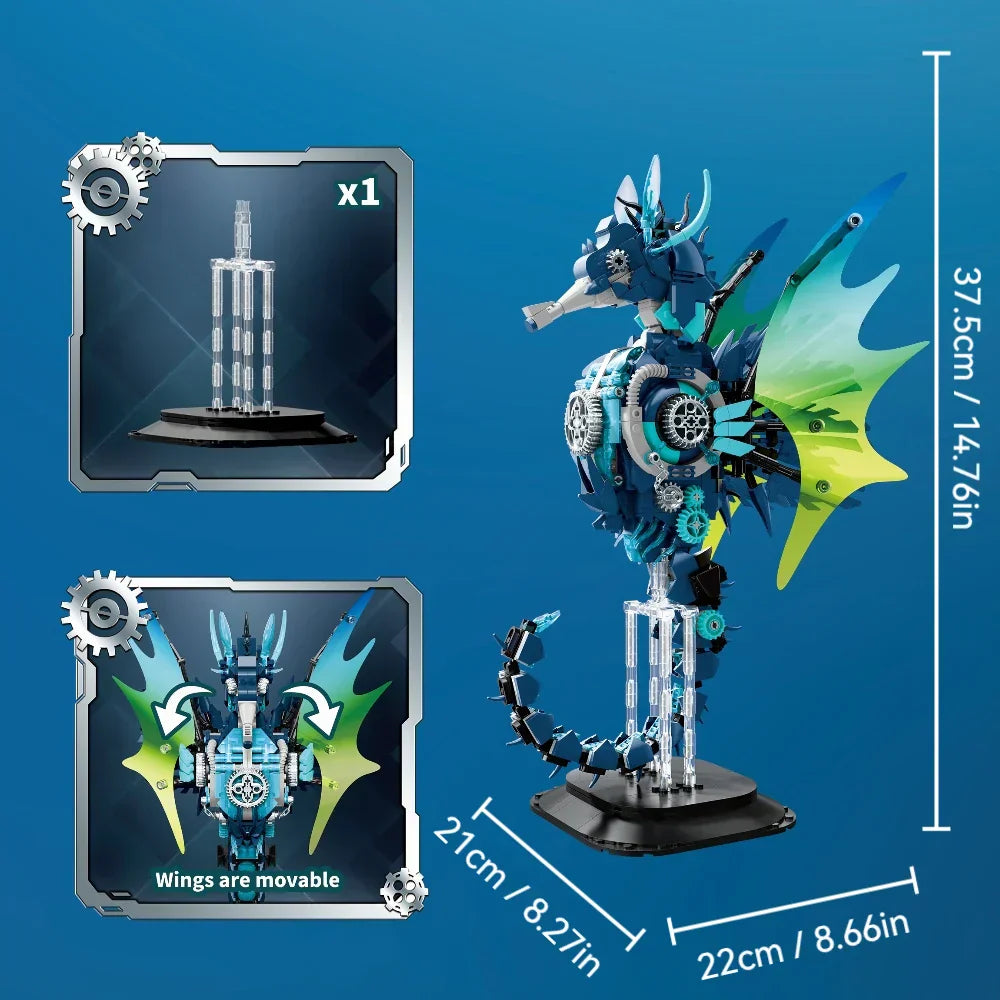 Mechanical Seahorse - 1003-Piece Ocean Building Set