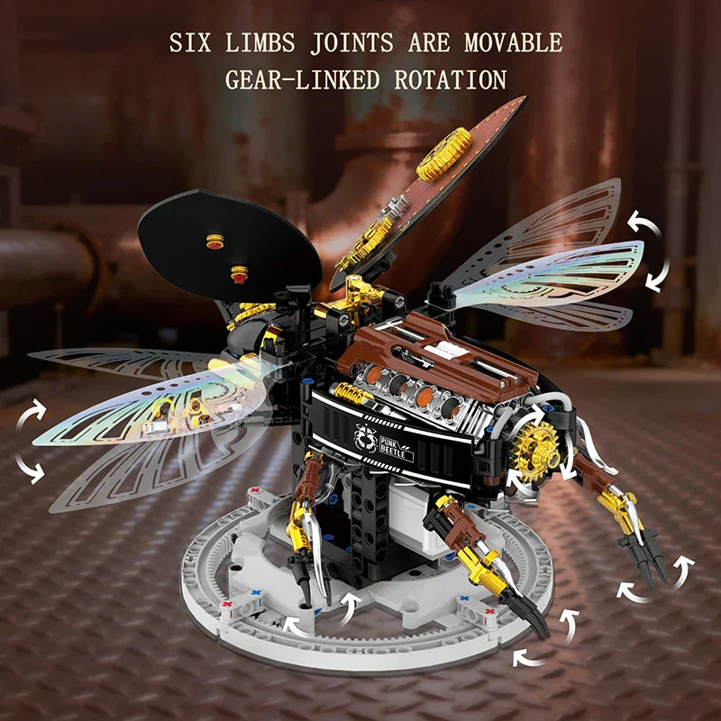 Mechanical Beetle MOC - Motorized Electric Building Block Kit