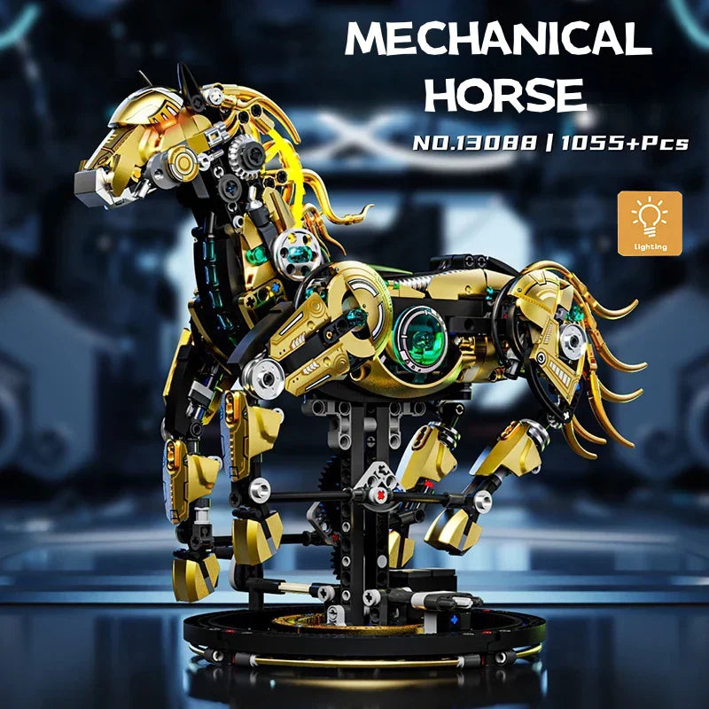 Cyber-Steed Mechanical Horse - 1055PCS MOC Building Block Set