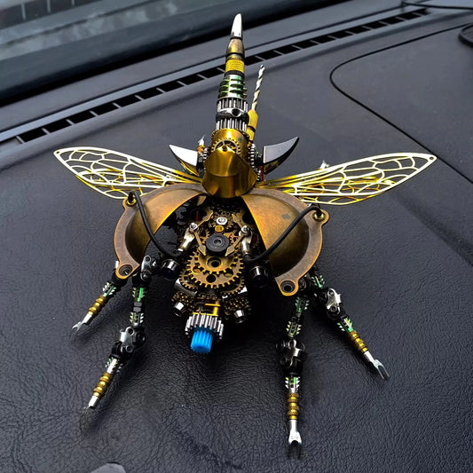 Aether-Wing Mechanical Beetle - Steampunk 3D Metal Model Kit