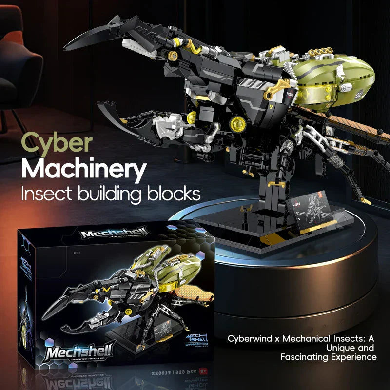 CyberMech Neon Insect Series - Cyberpunk Building Block Model Kit