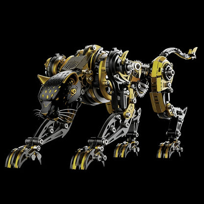 Steampunk Cheetah DIY Mechanical 3D Metal Puzzle Kit