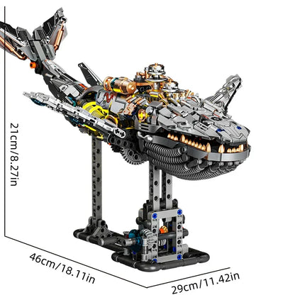 Mechanical Whale - 1388Pcs Bionic Motion MOC Building Set