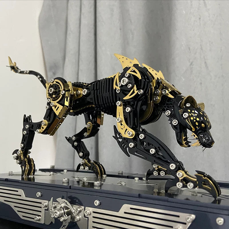 Steampunk Cheetah DIY Mechanical 3D Metal Puzzle Kit