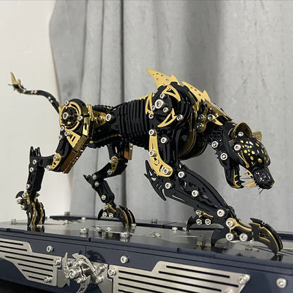 Steampunk Cheetah DIY Mechanical 3D Metal Puzzle Kit