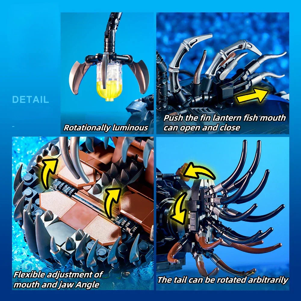 Mechanical Lantern Fish - 1038pcs Technical MOC Building Set
