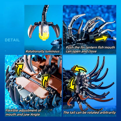 Mechanical Lantern Fish - 1038pcs Technical MOC Building Set