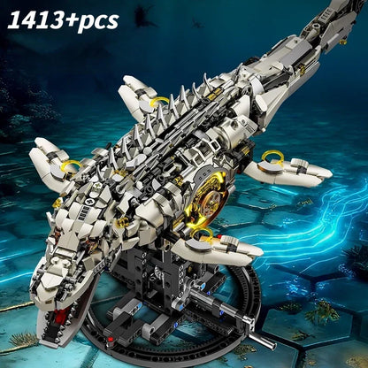 Technical Mosasaurus - 1413pcs Motorized Building Set