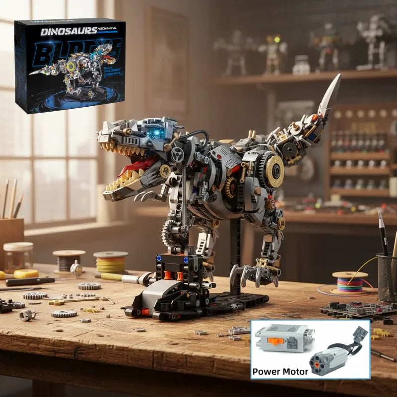 CyberRex Mechanical T-Rex - 1268pcs Motorized Dinosaur Building Set