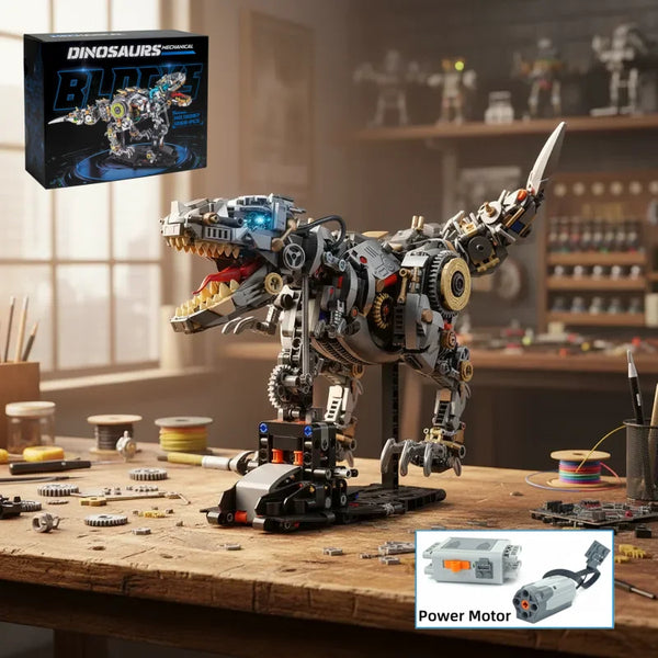 CyberRex Mechanical T-Rex - 1268pcs Motorized Dinosaur Building Set