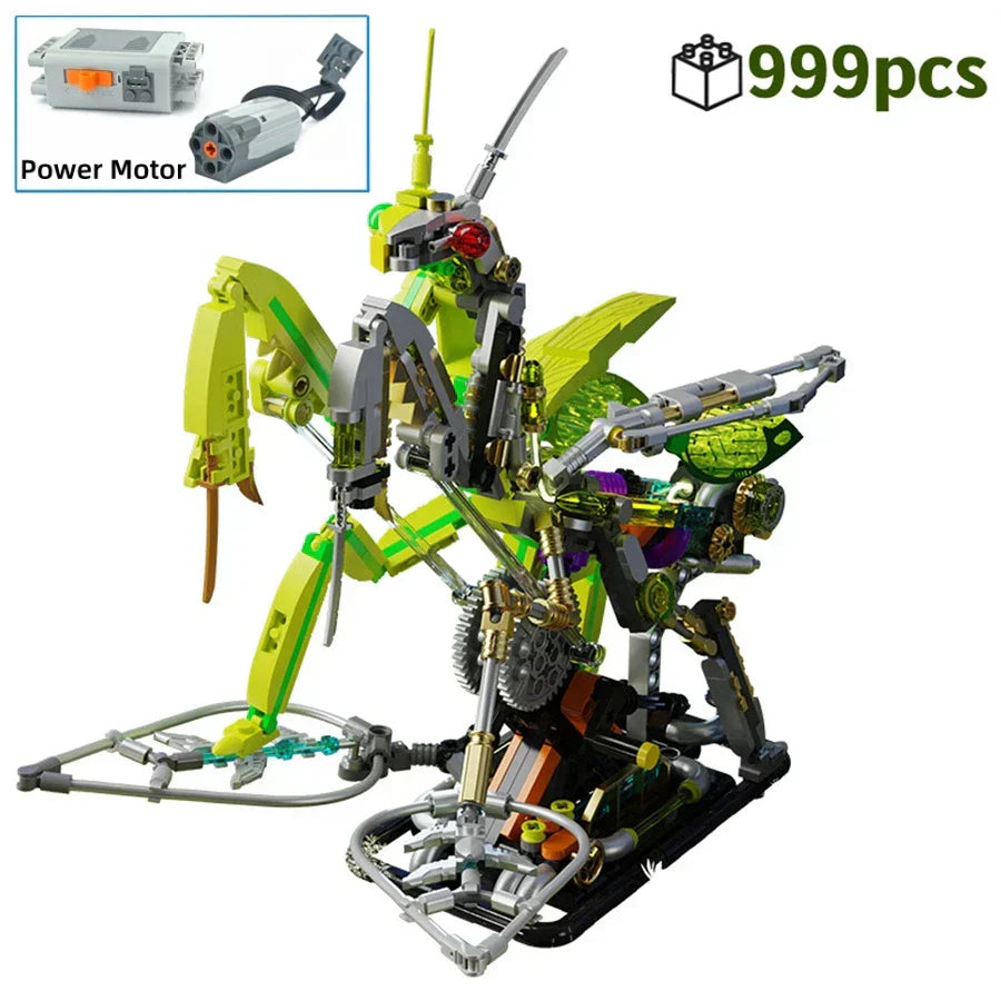 Luminous Mantis Robot - 999Pcs 3D Puzzle Building Set