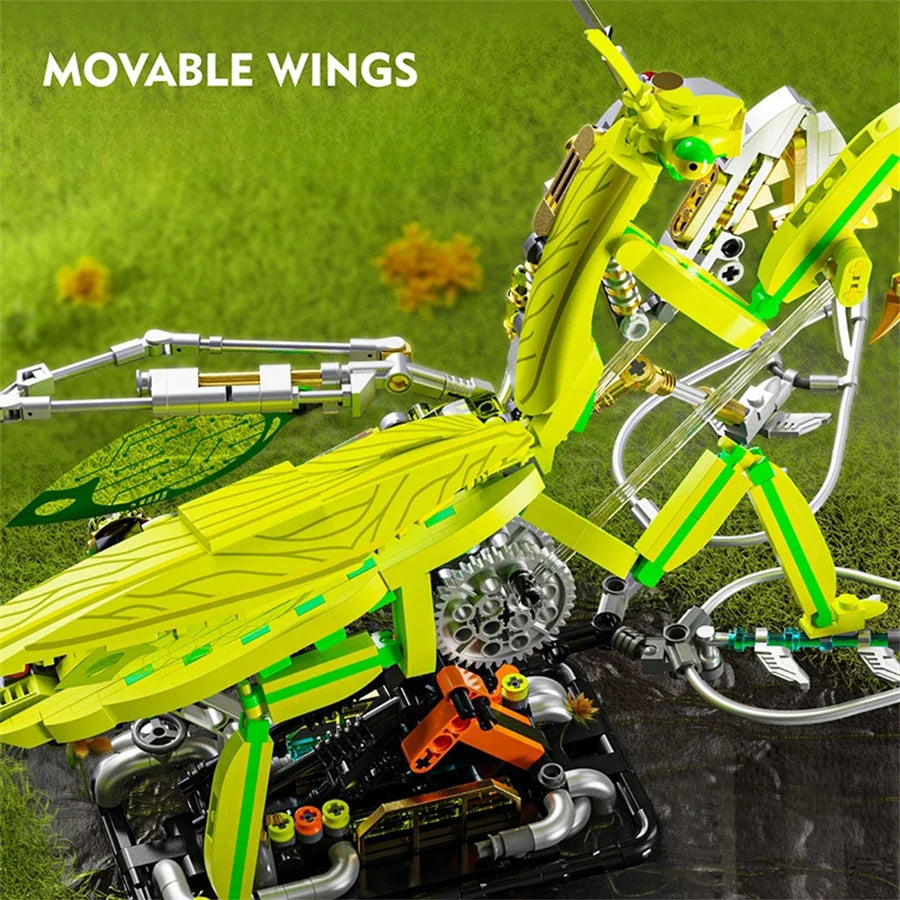 Luminous Mantis Robot - 999Pcs 3D Puzzle Building Set