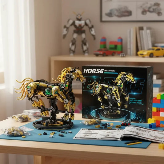 Cyber-Steed Mechanical Horse - 1055PCS MOC Building Block Set
