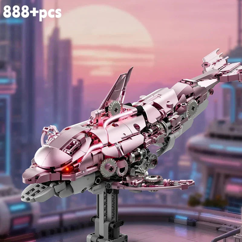 Mechanical Dolphin - 888Pcs Motorized MOC Building Set