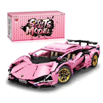 Zenith Pink 1:14 RC Sports Car - 1314pc Building Block Model
