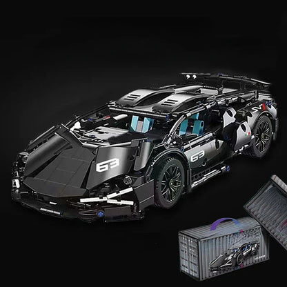Velocity Blue 1:14 Supercar - 1280 PCS STEM Building Block Set
