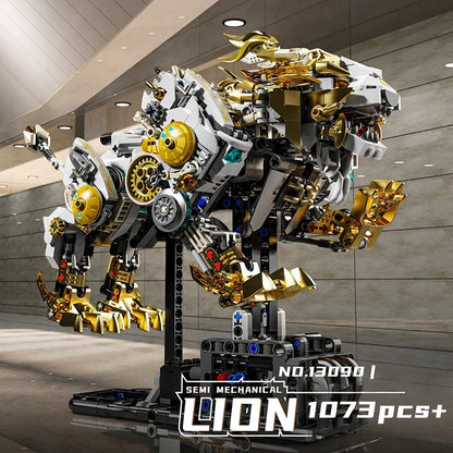 Motorized Lion - Kinetic Mechanical Building Set