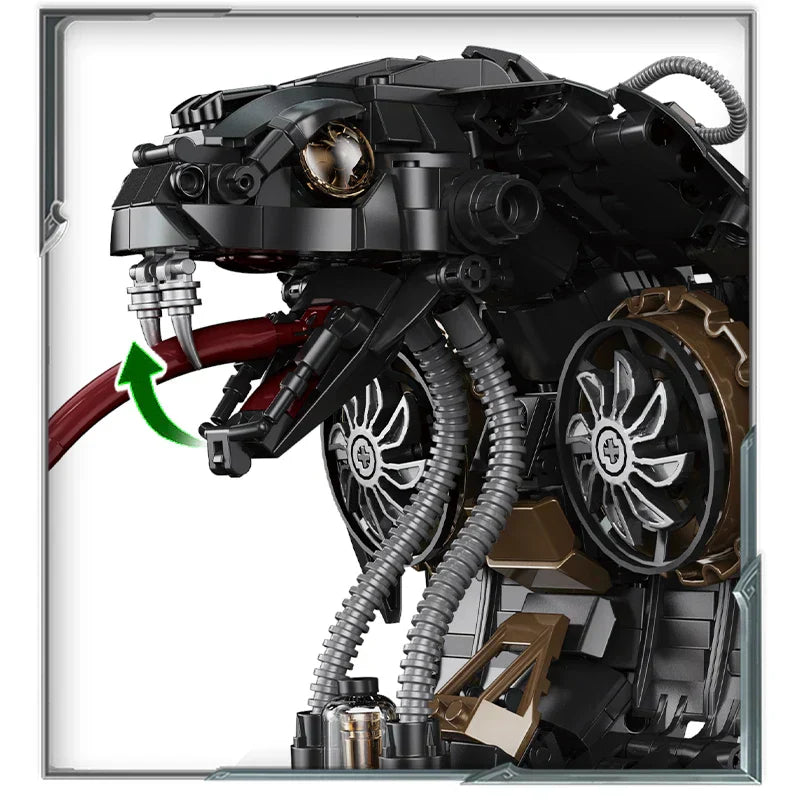 Cyber-Serpent Mechanical Snake - 1000+ Piece Technical Building Set