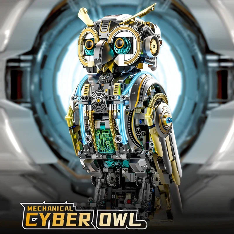 Motorized Owl - 1296Pcs Kinetic Steampunk Building Set