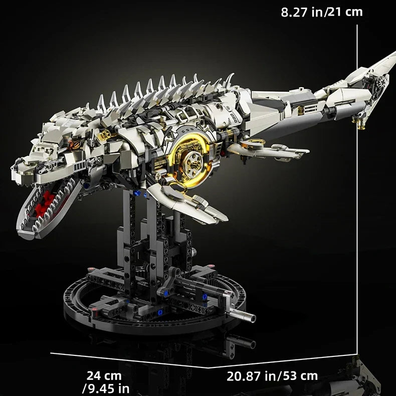 Technical Mosasaurus - 1413pcs Motorized Building Set