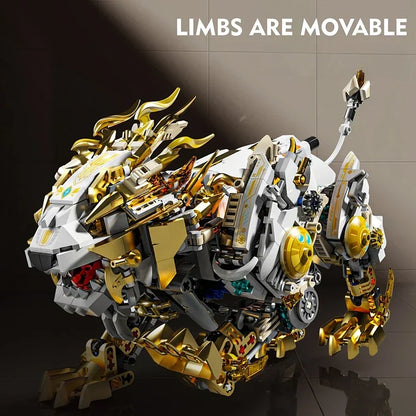 Motorized Lion - Kinetic Mechanical Building Set