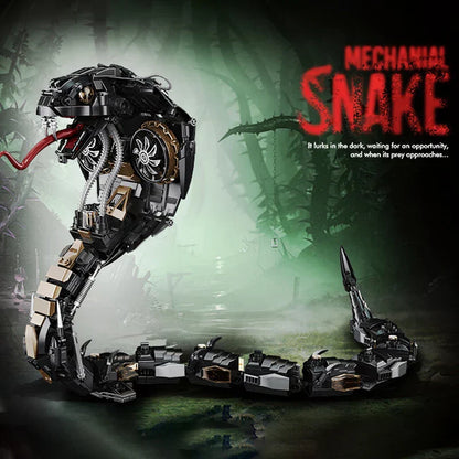 Cyber-Serpent Mechanical Snake - 1000+ Piece Technical Building Set