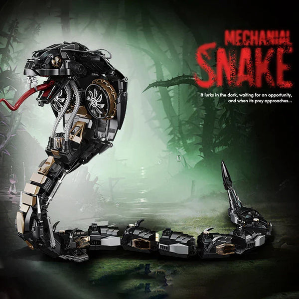 Cyber-Serpent Mechanical Snake - 1000+ Piece Technical Building Set