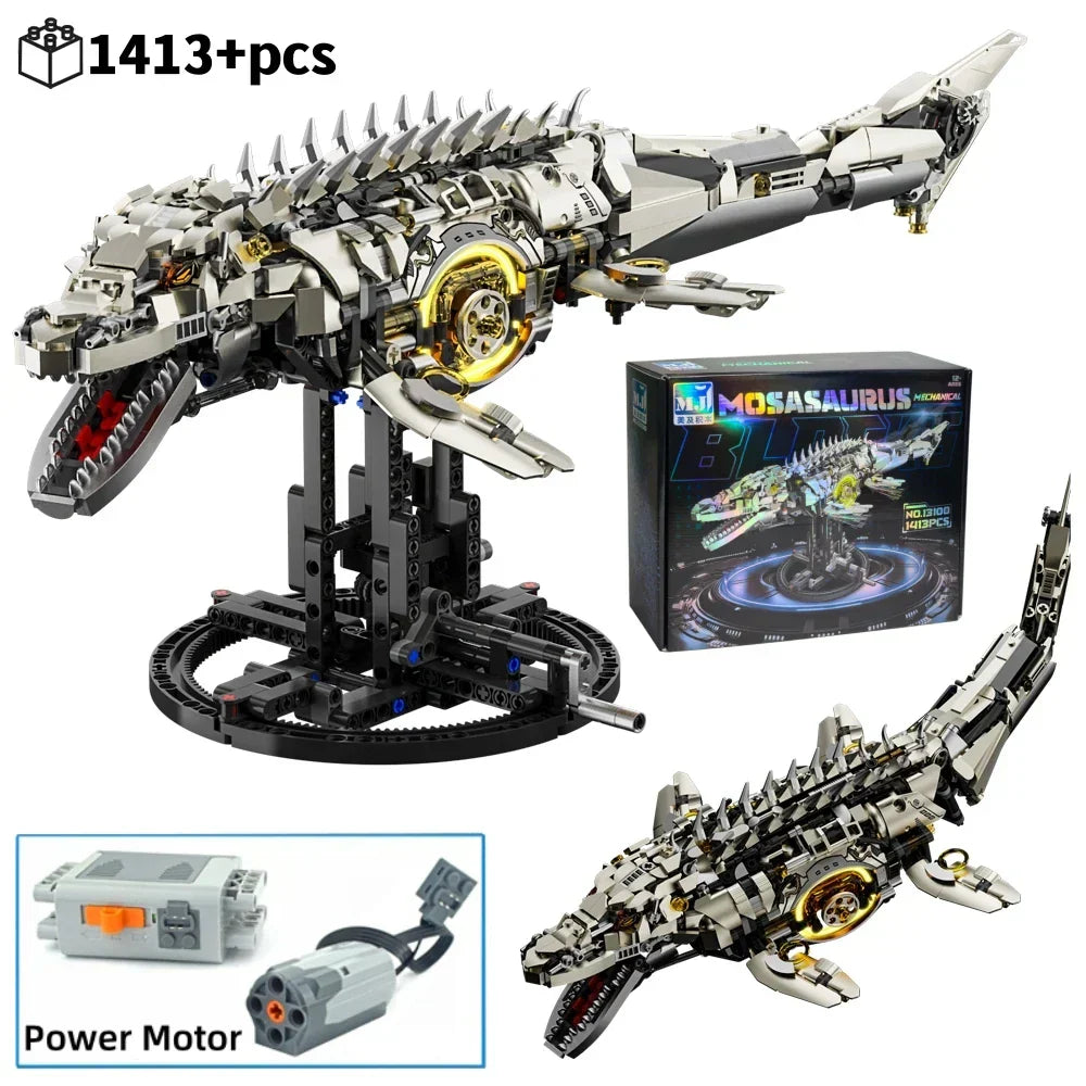 Technical Mosasaurus - 1413pcs Motorized Building Set