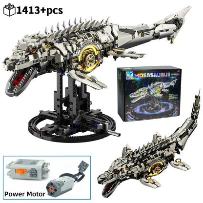 Technical Mosasaurus - 1413pcs Motorized Building Set