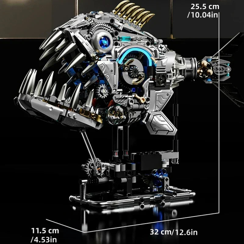 Mechanical Piranha - 1085Pcs Motorized MOC Building Set