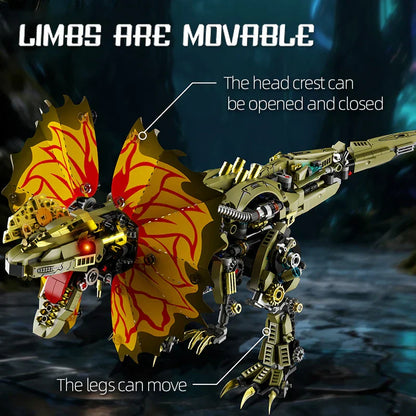 Jurassic Mechanical T-Rex & Dilophosaurus Building Block Set
