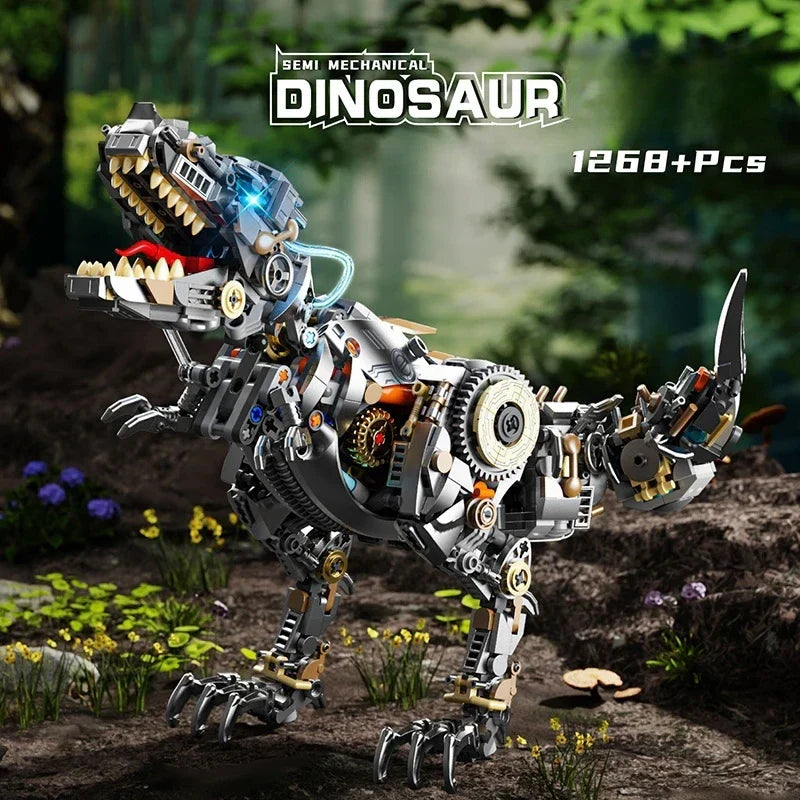 CyberRex Mechanical T-Rex - 1268pcs Motorized Dinosaur Building Set