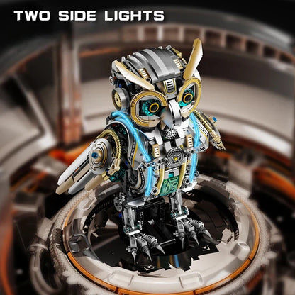Motorized Owl - 1296Pcs Kinetic Steampunk Building Set