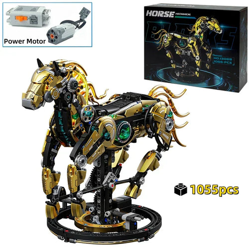 Motorized Horse - 1055Pcs Mechanical STEM Building Set