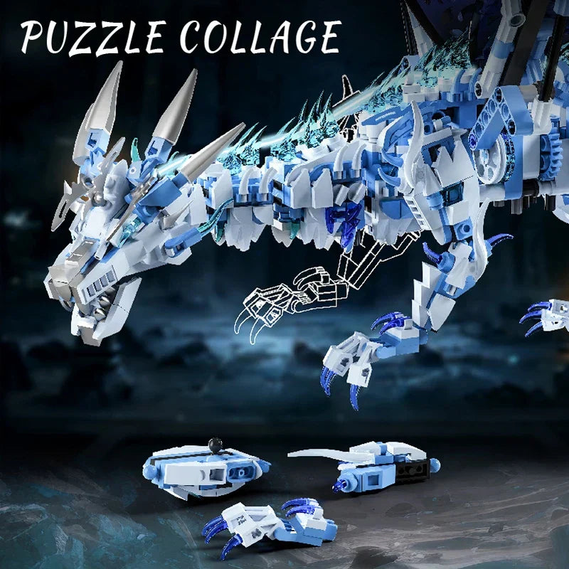 Frostwing Ice Dragon - 1676Pcs Advanced Building Brick Set