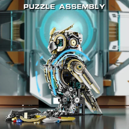Motorized Owl - 1296Pcs Kinetic Steampunk Building Set
