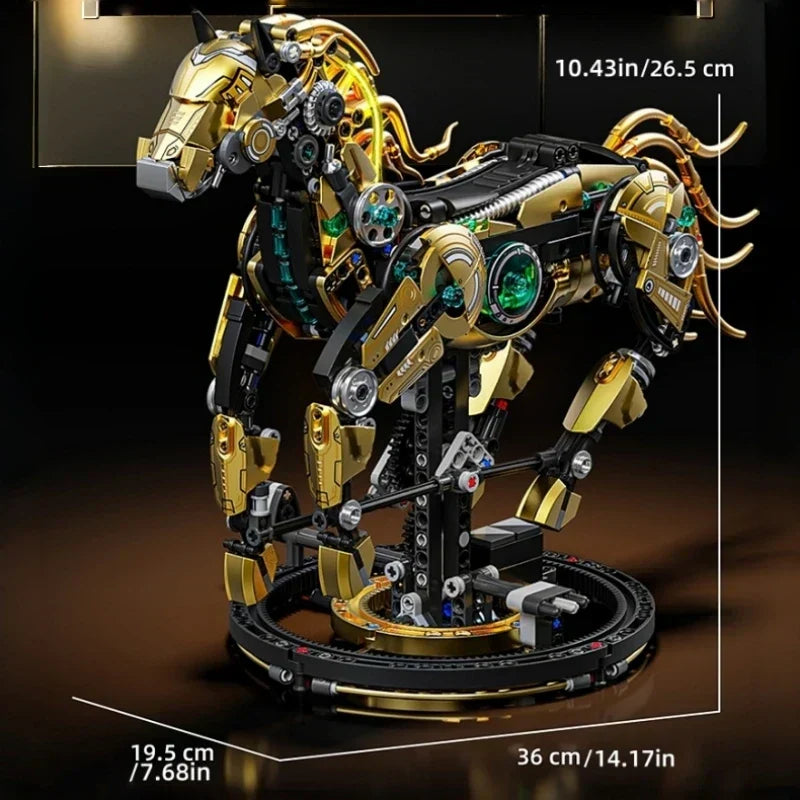 Motorized Horse - 1055Pcs Mechanical STEM Building Set