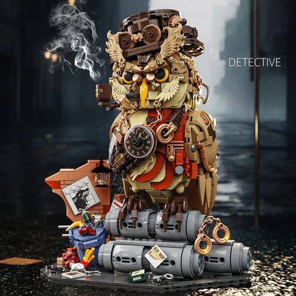 Owl Detective Magic Animal - 1200+ Piece MOC Building Block Set