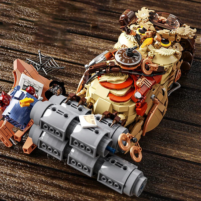 Owl Detective Magic Animal - 1200+ Piece MOC Building Block Set
