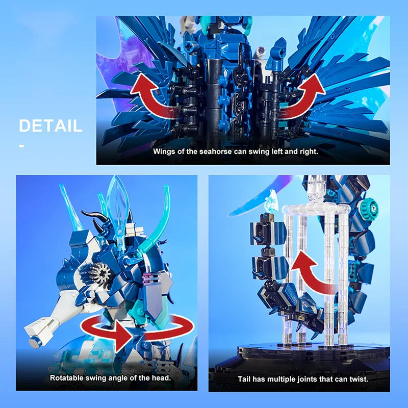 AquaMech Mechanical Seahorse - 1003pc Marine Building Block Set