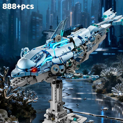 Mechanical Dolphin - 888Pcs Motorized MOC Building Set