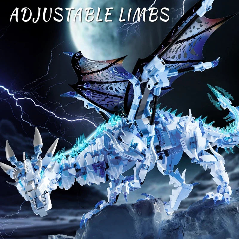 Frostwing Ice Dragon - 1676Pcs Advanced Building Brick Set