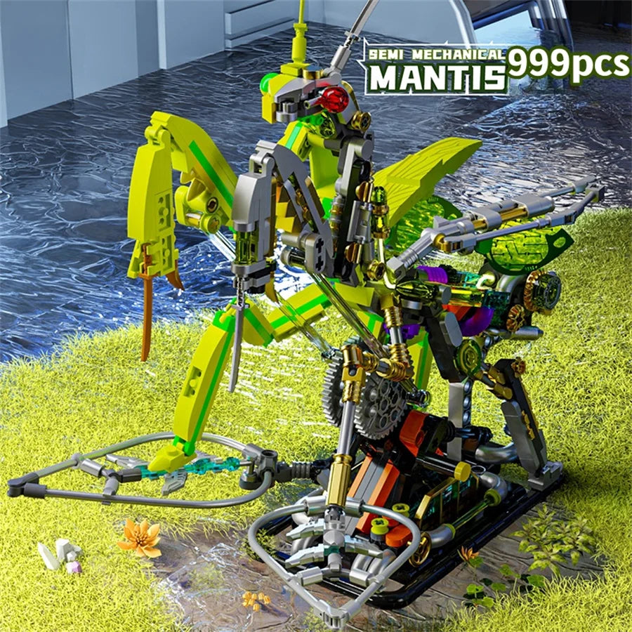 Luminous Mantis Robot - 999Pcs 3D Puzzle Building Set